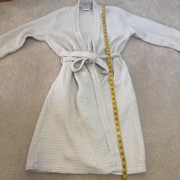 Parachute Cloud Cotton Robe Waffle Weave Size Medium Beige - Picture 9 of 9